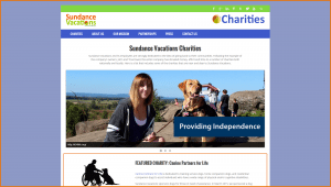 Sundance Vacations Charities Website